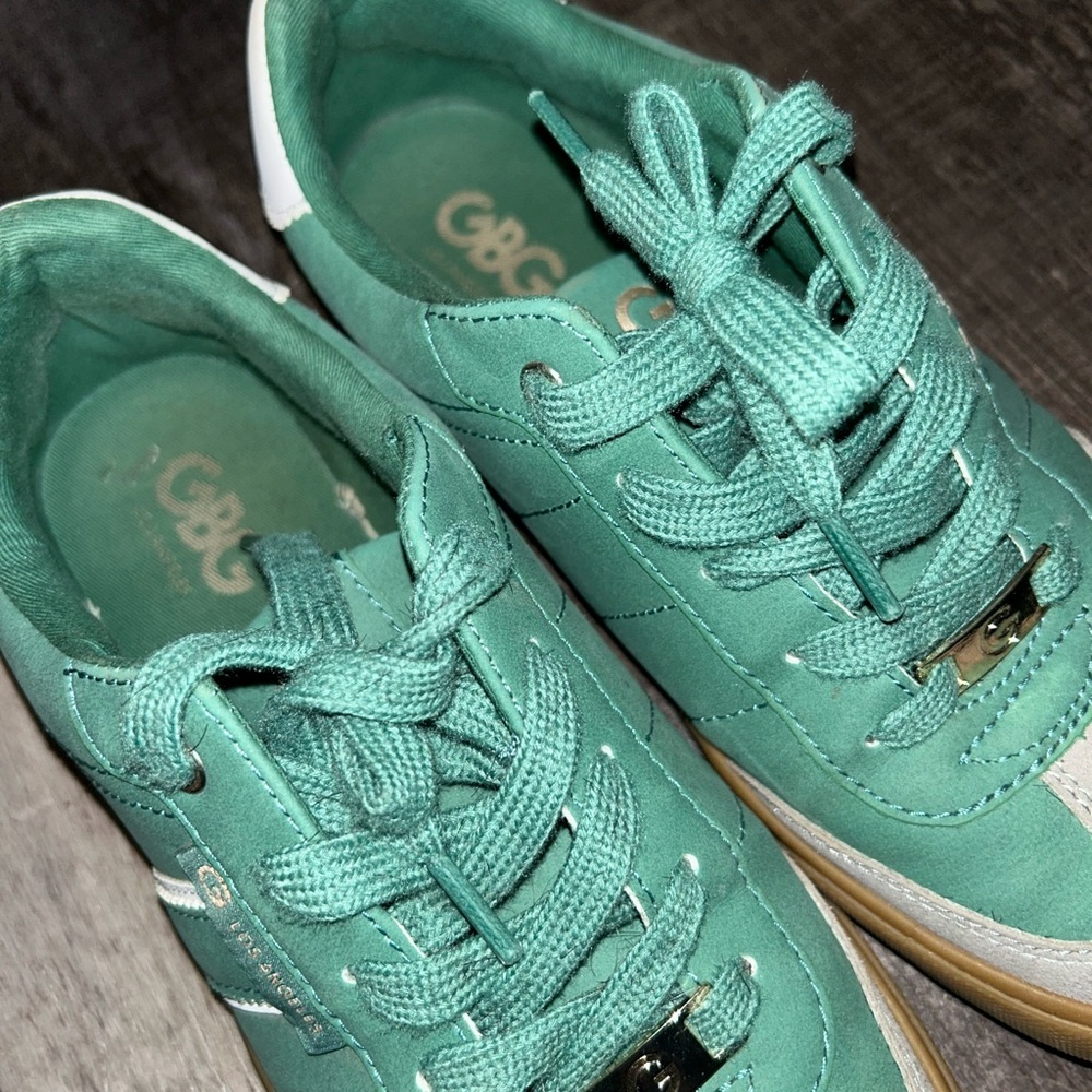 GBG Los Angeles Teal and White Sneakers - Picture 2 of 5